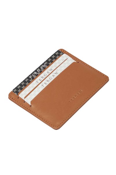Tergan Tan Genuine Leather Unisex Credit Card Holder - S1Kk00001050-D12