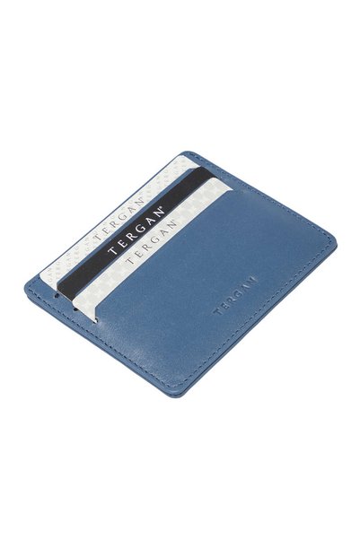 Tergan Mavi Hakiki Deri Unisex Kredi Kartlık - S1KK00001050-M4E