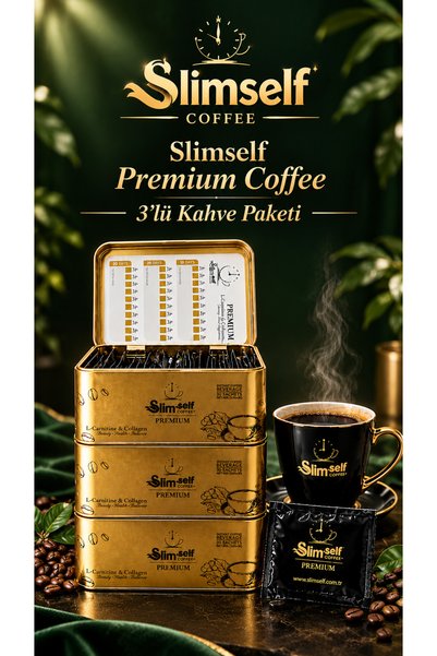 SlimSelf BEYZFİT Premium Form Kahvesi 90 Günlük Kullanım Üçlü Kutu