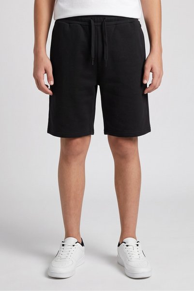 FLYERS Kids Boy Brand Logo Basic Shorts, Black