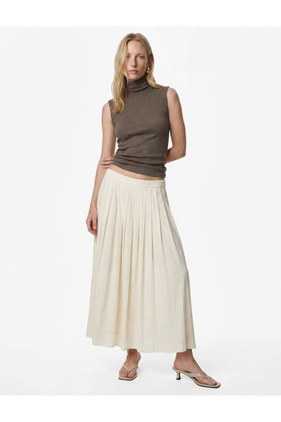 Koton Pamuklu Slim Fit Dik Yaka Kolsuz Bluz