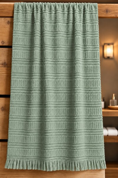 Pera Deluxe Banyo Havlusu 90x160 cm Jakarlı Desenli Saçaklı Büyük Boy 6 Renk ...