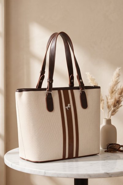 Miami Polo Club Miami Polo 1370 Women's Arm Bag Hand Bag Shoulder Bag Cream