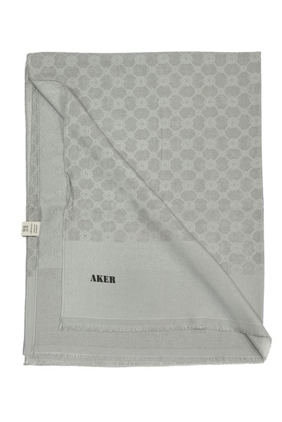 Aker Elegance Monogram Shawl - Light Stone 974