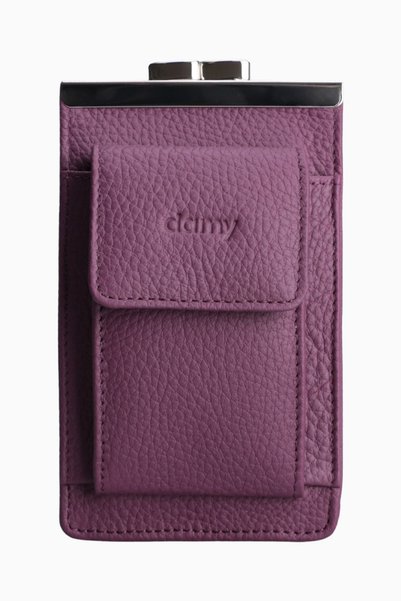 DAMY Hakiki Deri Unisex Kartlık Sigaralık 701 - Mürdüm