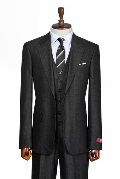 ilayda emir Premium, Slim Fit, Striped, Men's Suit