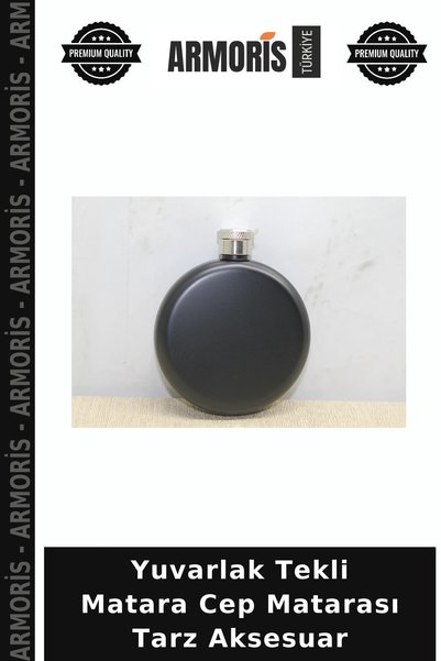 Armoris Round Single-Chamber Water Bottle, Pocket-Sized Water Bottle-Style Ac...