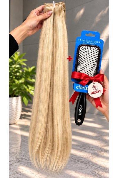 cezbehairsalon Birinci Sınıf Yüzde Yüz Gerçek İnsan Saçı Çıt Çıt Platin Sarı ...