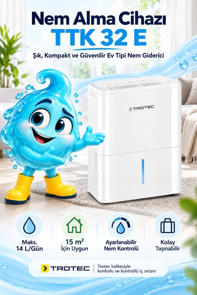 Trotec Nem Alma Cihazı Ttk 32 E - 12 Lt/Gün