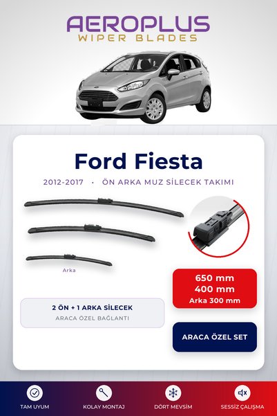 Aeroplus Ford Fiesta Ön Arka Muz Silecek Takımı 2013-2017