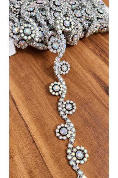 ZELL-ALZ Decorative Ornament Strip, Plastic Stone Strip with a Shiny Crystal ...