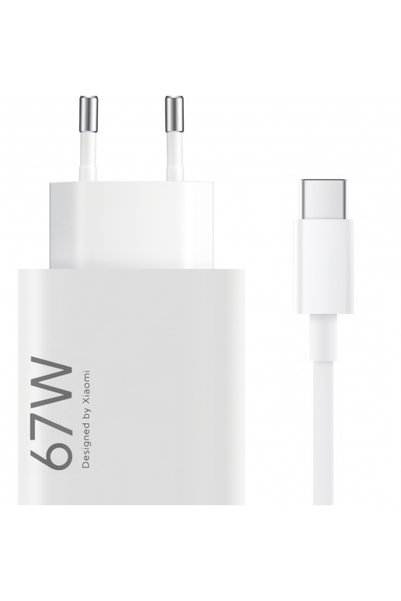 Xiaomi Încărcător de perete USB-A de 67 W, 6,2 A, cu cablu USB-C, alb