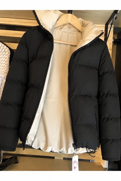 Etos Kadın Mont Çift Taraflı Crop Şişme
