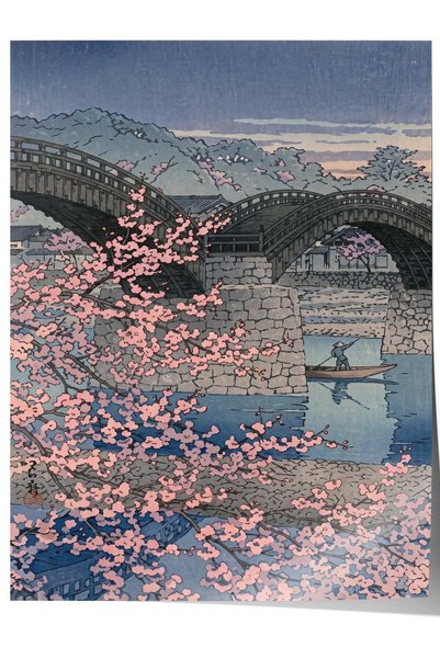 Postifull Poster fără ramă cu podul din Grădina Japoneză, nr. 180213