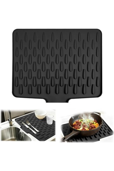Generic Silicone Dish Drying Mat, Heat Resistant Non-Slip Kitchen Sink Draine...