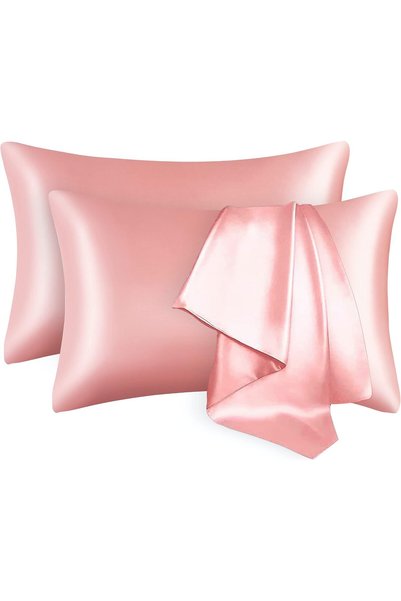 Generic Satin Pillow Cases 2 Pack, 20"x 30" Silk Satin Pillowcase for Hair an...