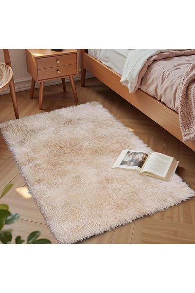Generic Small Rug Upgrade Non Slip Throw Bedside Area Rugs, Fluffy Soft Bedro...