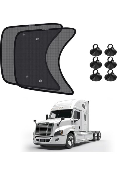Generic Semi-Truck Side Window Sun Shade - Fits Freightliner Cascadia (All Ye...
