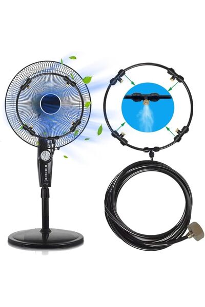 Generic Fan Misting Kit for Cooling, Outdoor Misting Fans for Patio, 16 Inch ...