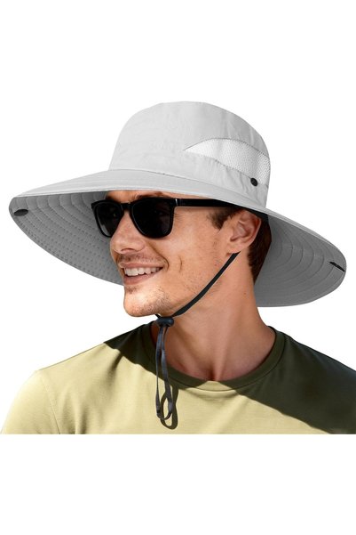 Generic Sun Hat Womens Men 3 Wide Brim UPF 50+ Fishing Beach Bucket Hats