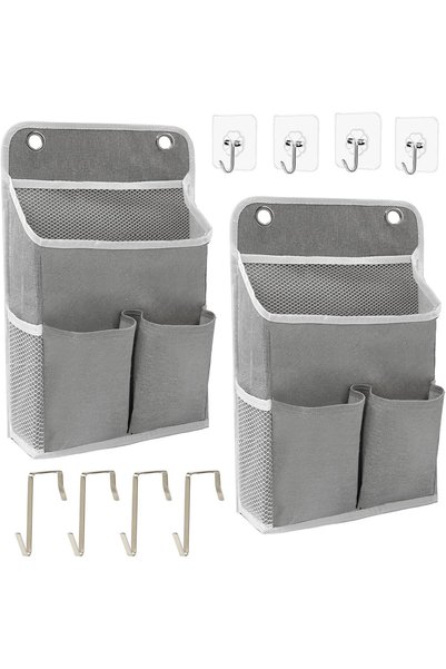 Generic 2 Pcs Hanging Storage Organizer for Door and Wall Mounting, Fabric St...