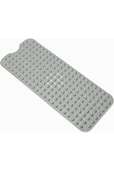 Generic Non-Slip Bath Mat with Suction Cups for Tub and Shower, 40" x 16", Grey