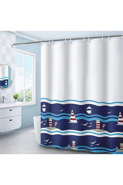 Generic DEARARTBath Ocean Style Shower Curtain Quick Dry, 180 × 180cm Cloth S...