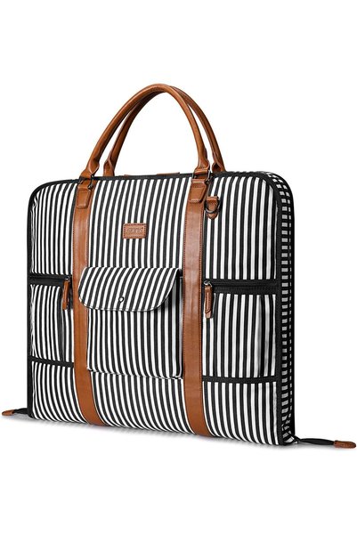 Generic Carry On Garment Bag for Business Travel Canvas Leather Men Suit Cove...