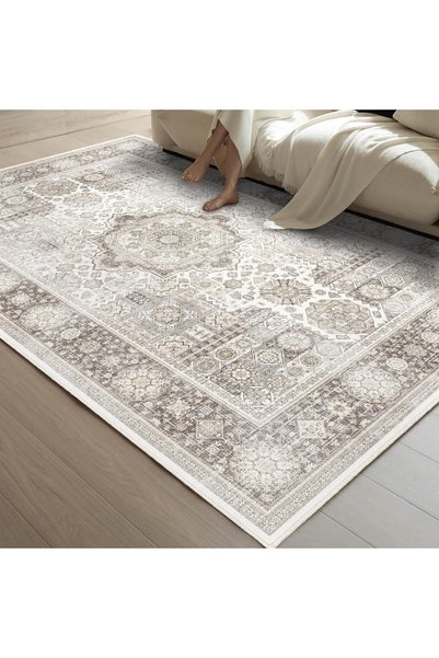 Generic 160x230cm Washable Rug Living Room Carpets Vintage Rug Non Slip Indoo...