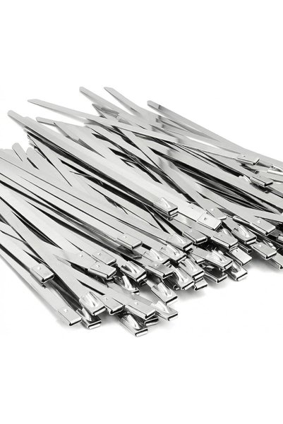 Generic 100PCS 11.8 Inch Metal Cable Zip Ties Heavy Duty, Premium Stainless S...
