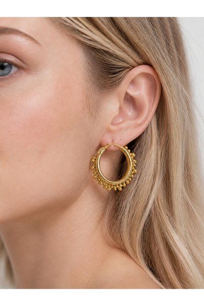 Take Two By Styli Gold Solid Earrings