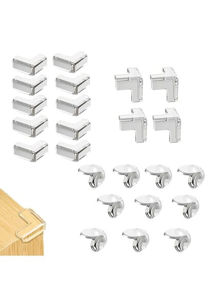 Generic 24-Pack Furniture Corner Guards, 3 Shapes Edge and Corner Protectors ...