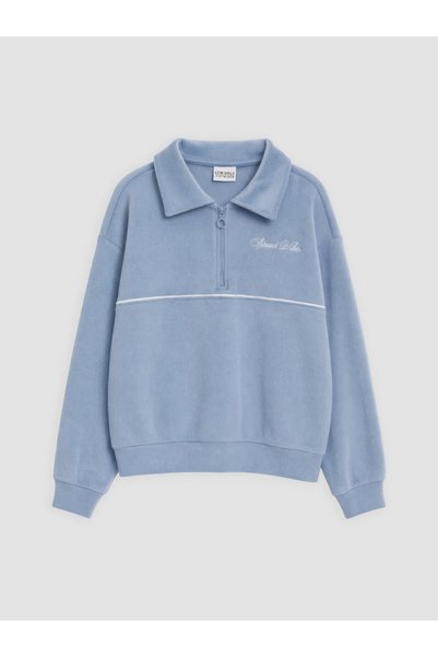 LC Waikiki An Embroidered Velvet Sweatshirt for Stylish Girls from UZG STORE