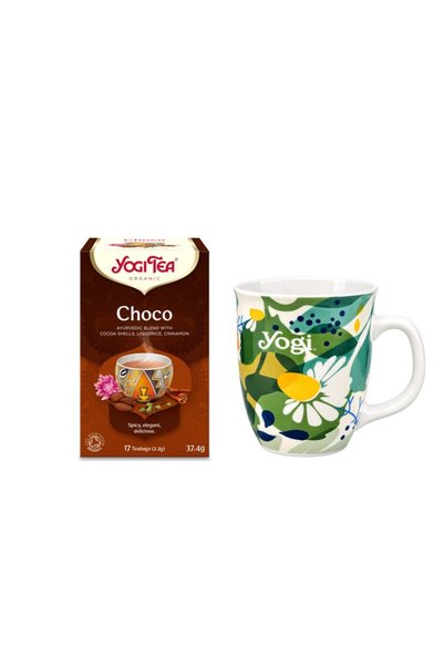Yogi Tea Pachet Ceai bio Choco, 17 pliculete x 2.2g (37.4g) si Cana de portel...