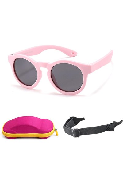 Generic Bendable Polarized Baby Sunglasses with Strap, Flexible TPE Frame, UV...