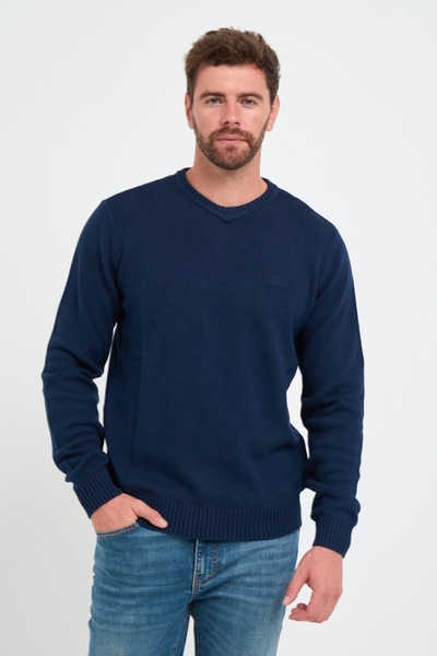 Lee Cooper - Pulover bărbat de culoare uniformă cu logo