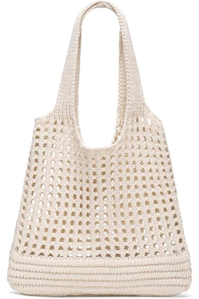 Generic Ladies Beach Bag, Large Crochet Shoulder Bag, Stylish Knitted Beach T...