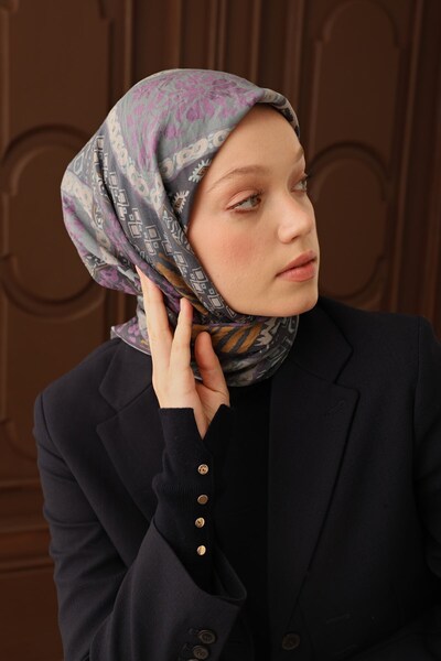 Silk Home Velora Scarf, Ethnic Blue-Gray