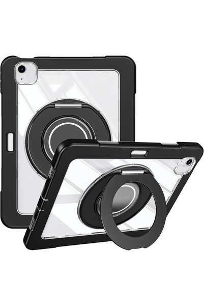 Generic Case for iPad Air 11 2024/2025 Tablet Cases with Clear Back, Black
