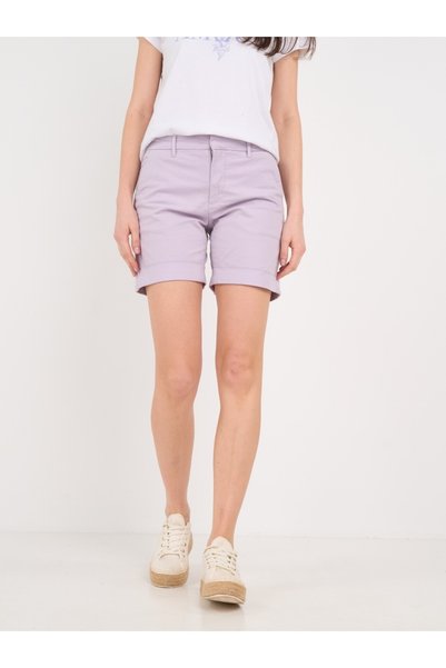 Kenvelo - Bermude femei de culoare uniformă cu buzunare