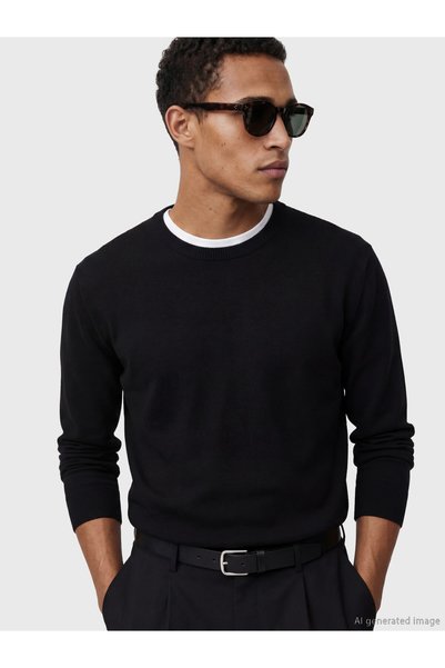 LC Waikiki Quality Parts from Çelebi Store Zero Roba Yaka Men's Knitwear Sweater