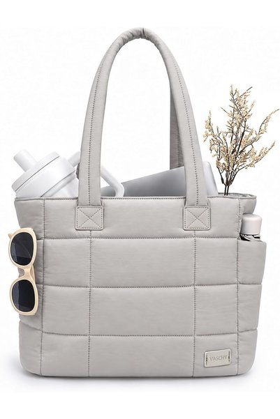 VASCHY Large Tote Bag for Women,VASCHY Lightweight Quilted Puffer Work Tote w...