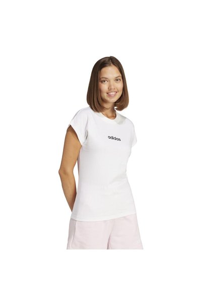 adidas Γυναικείο Κοντομάνικο Μπλουζάκι Essentials από Μονό Πλεκτό Ύφασμα Linear