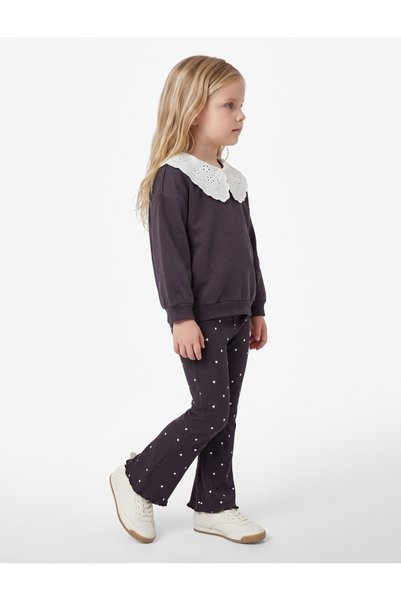 Koton Girls' Sweatshirt Set 7WMG10002AK ANTHRACITE