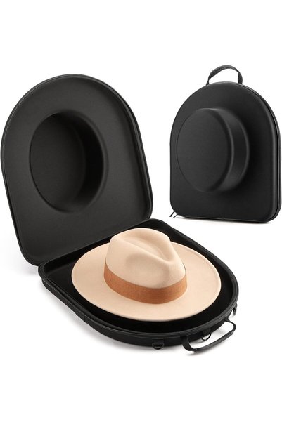 Generic Hat Box Holder for Travel, Crush-Proof Fedora Hat Case, Hard Travel S...