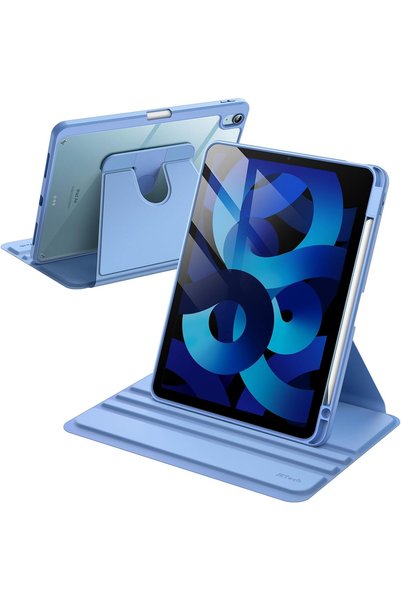 Generic 360° Rotating Case for iPad Air 11" M4/M3/M2, Air 5/4, Sky Blue