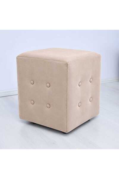 basero Taburet ( Cubo 36 x 36 x36 ) catifea beige