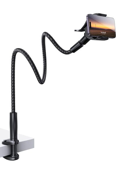 Generic Nylon Braided Gooseneck Phone Holder for Bed, 97cm Overall Length