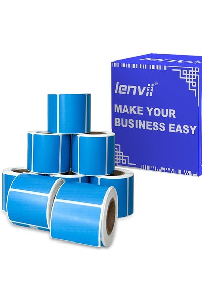 Generic Blue 40x30mm (1.57" x 1.18") Thermal Labels Paper 2000 Sheets - 8 Rol...