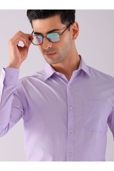The Indian Garage Co By Styli Men Slim Checked Cutaway Collar Formal Shirt
